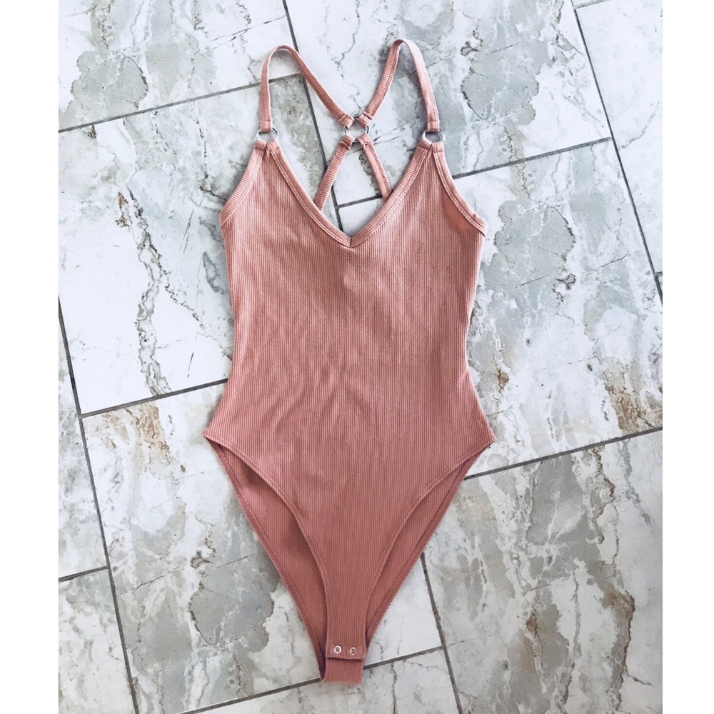 Cute Peach Color Bodysuit